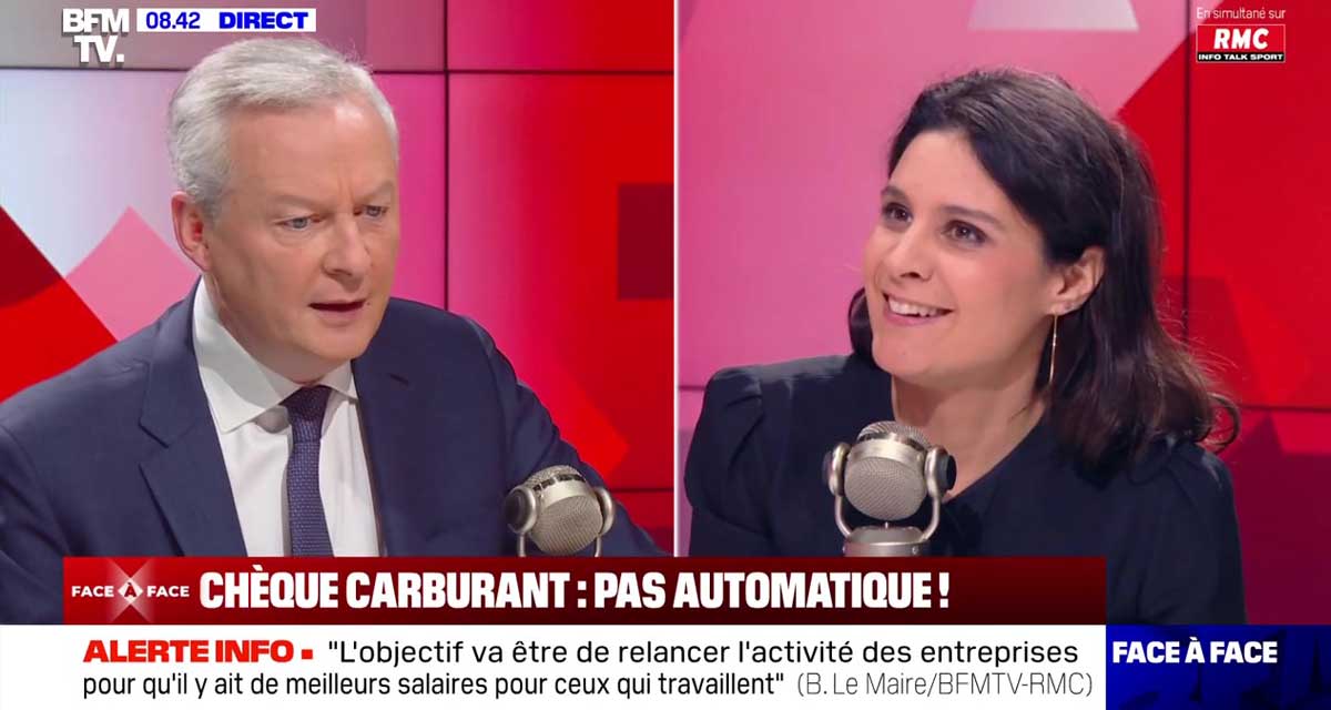 Apolline de Malherbe rembarre Bruno Le Maire en direct sur BFMTV