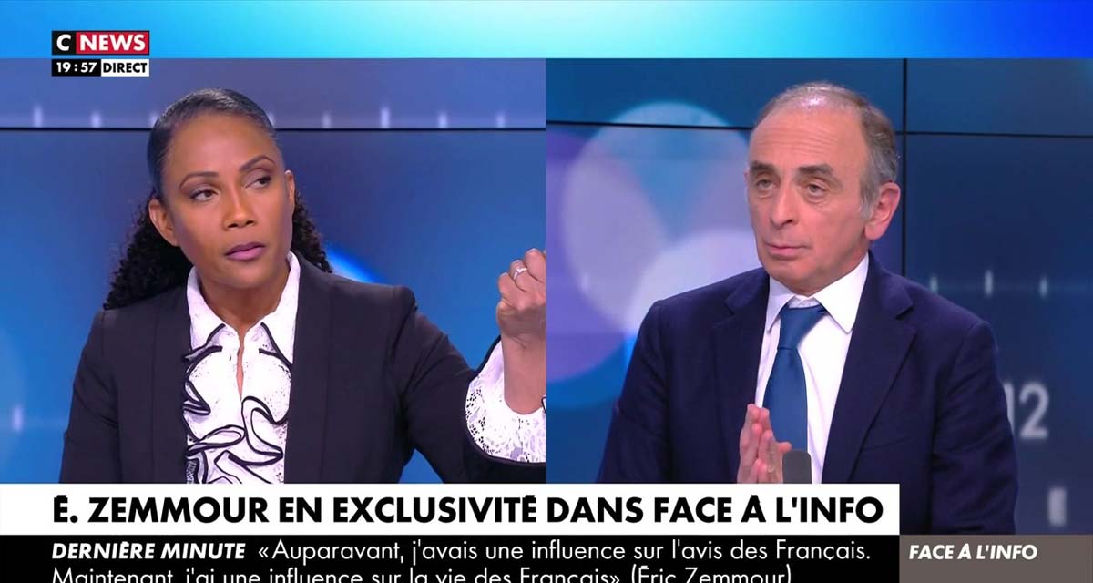 CNews : dérapage sur Eric Zemmour, Christine Kelly panique en direct dans Face à l’info