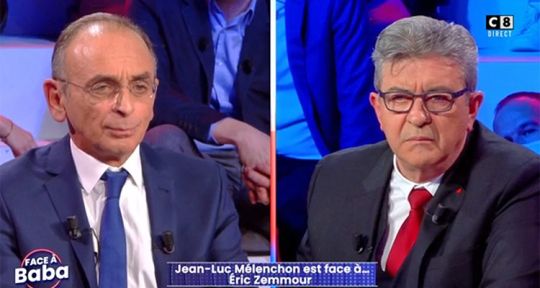 Face à Baba (C8) : quelle audience pour Jean-Luc-Mélenchon et Cyril Hanouna avec Eric Zemmour ?