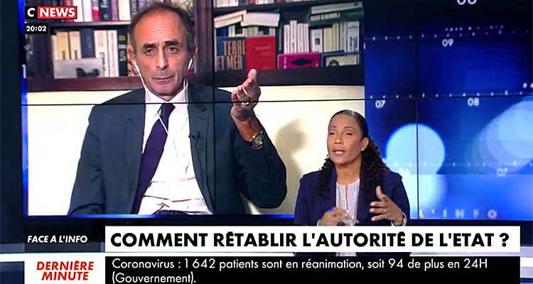 Face à l’info : Eric Zemmour contrarié, Christine Kelly contrainte d’abdiquer