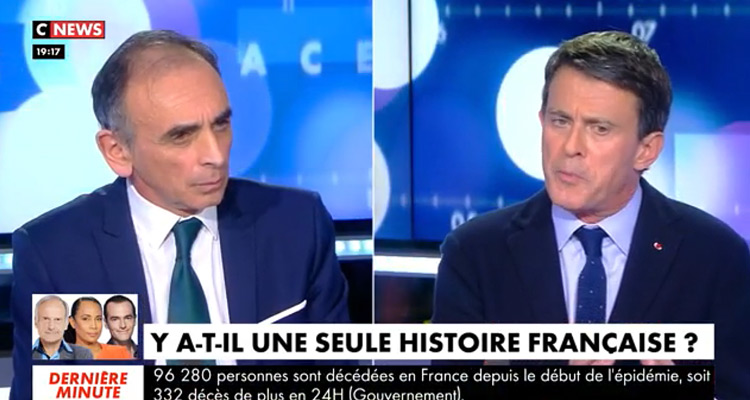 Face à l’info : Eric Zemmour sacrifie Christine Kelly et Marc Menant, Manuel Valls chasse Michel Onfray