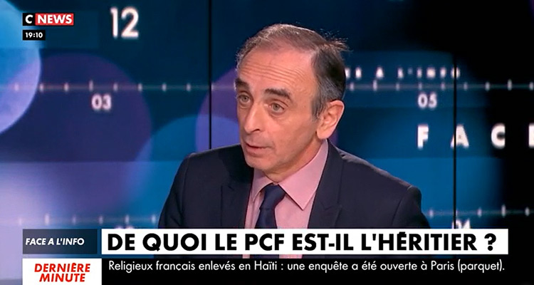 Face à l’info : une honte pour Eric Zemmour, perturbation pour Christine Kelly sur  CNews