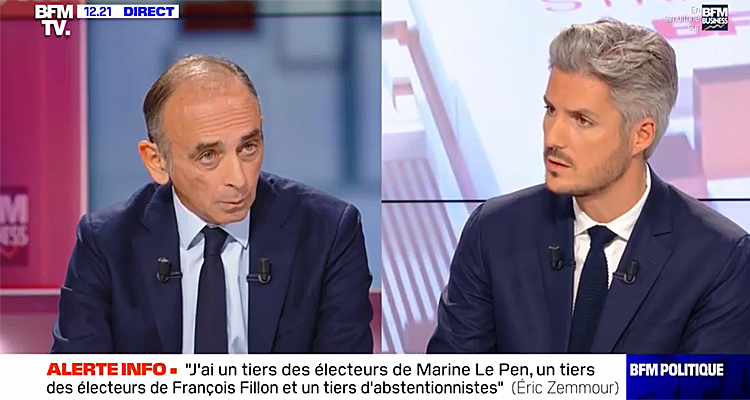 BFMTV : Eric Zemmour dénonce une entourloupe et pulvérise l’audience