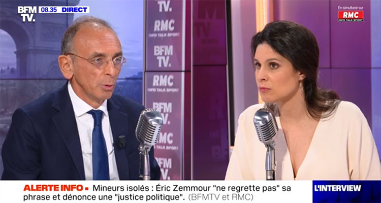  BFMTV : Bourdin éloigné, Eric Zemmour déchaîné, audience explosive pour Apolline de Malherbe face à CNews ?