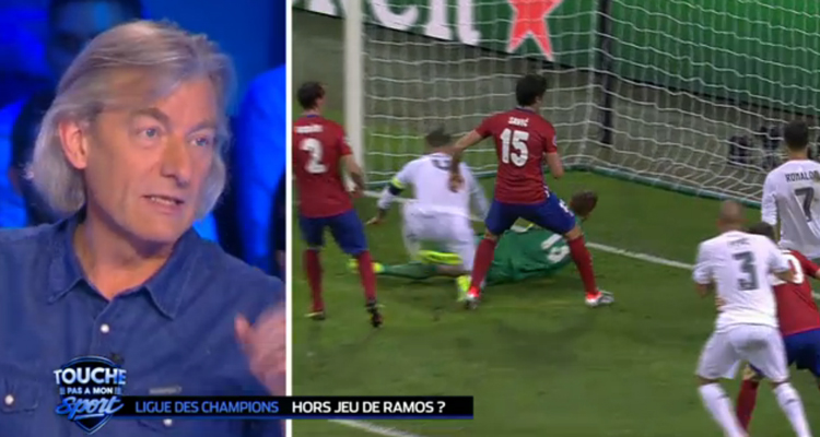 Touche pas à mon sport (D8) : Estelle Denis, Pierre Ménès et Gilles Verdez offrent le podium à D8 pour le debrief de la Ligue des champions